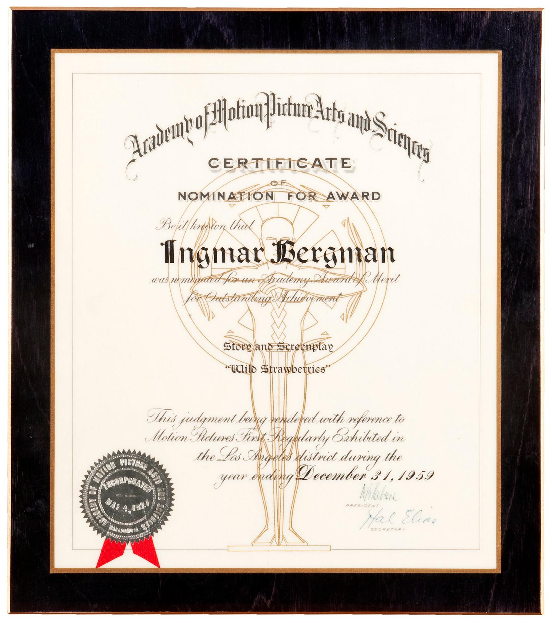 A NOMINATION PLAQUE,