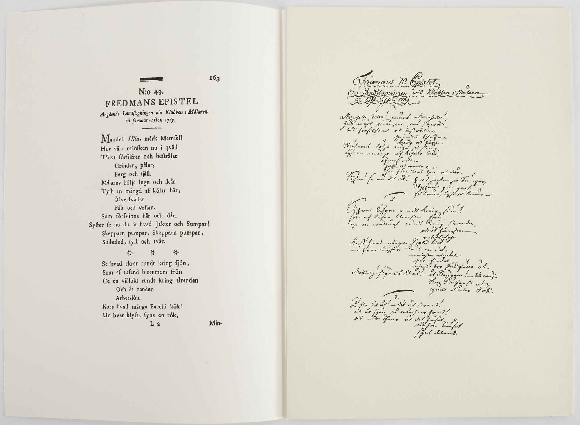 Peter Dahl, "Carl Michael Bellman: Fredmans Epistlar".