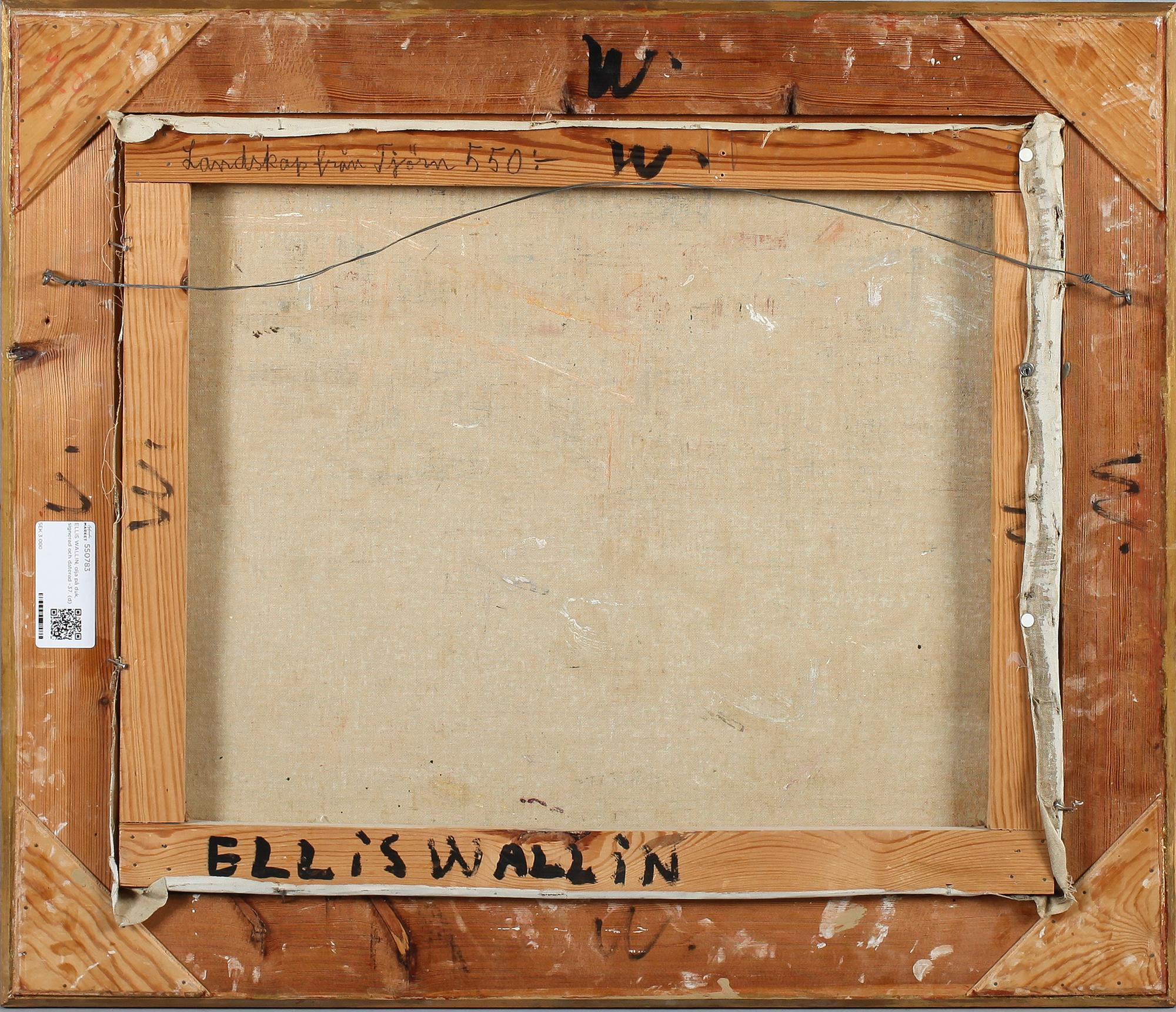 ELLIS WALLIN, olja på duk, signerad och daterad -37.