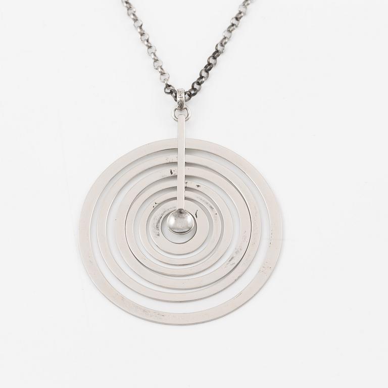 Tapio Wirkkala, neck ornament, "Silver moon", sterling silver, Kultakeskus Oy, Finland.