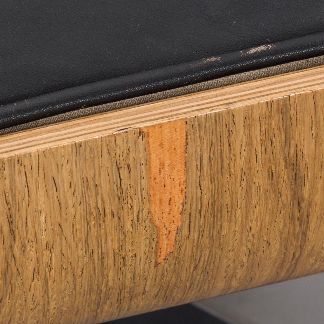 A armchair and footstool, "Lounge Chair", Charles & Ray Eames, USA, Herman Miller, 1970s,