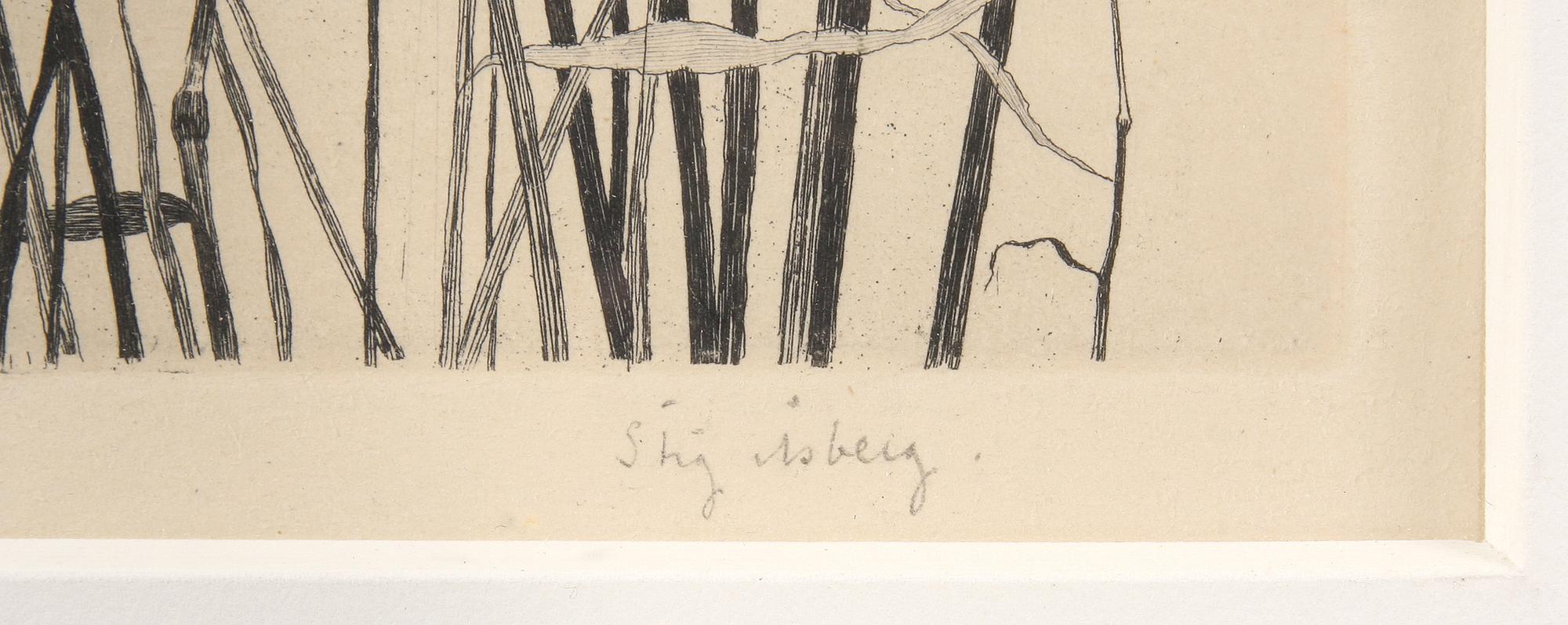 STIG ÅSBERG, etsning, sign.