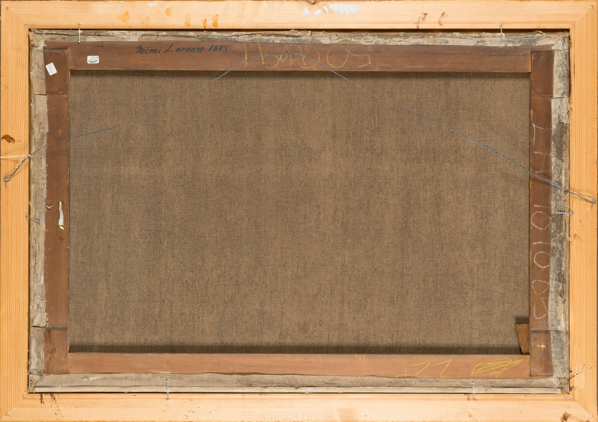 Unknown artist, oil on canvas, signed ML and dated 1885.