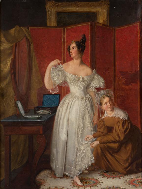 EDOUARD LOUIS DUBUFE, oil on canvas, bears signature ED inlower right corner. (later).