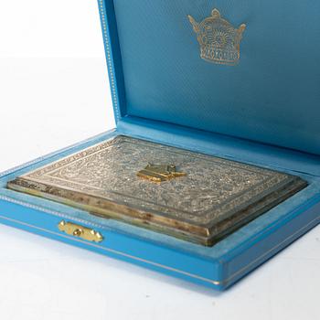 Case, silver, Persian, unmarked.