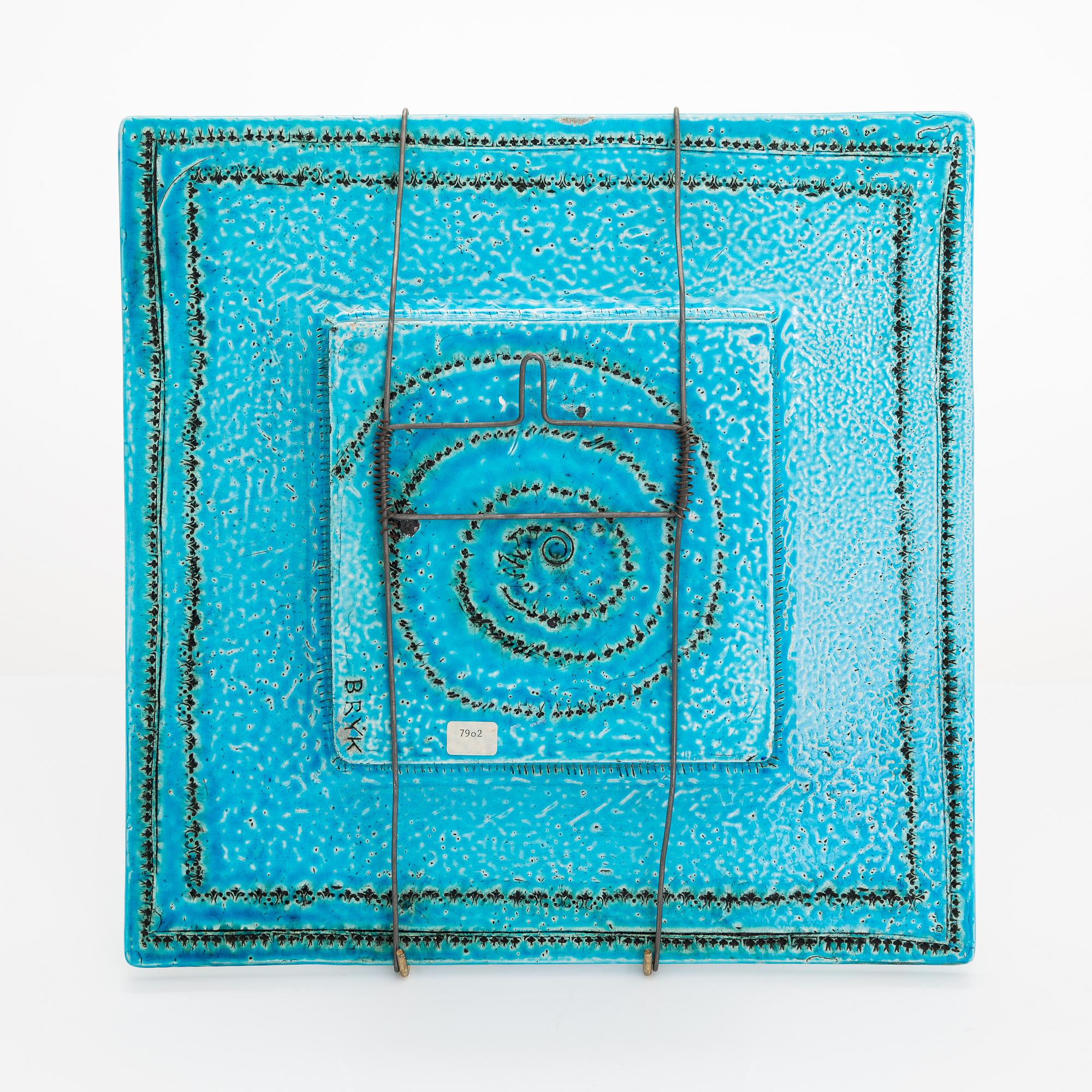 Rut Bryk, relief, stengods, signerad BRYK.