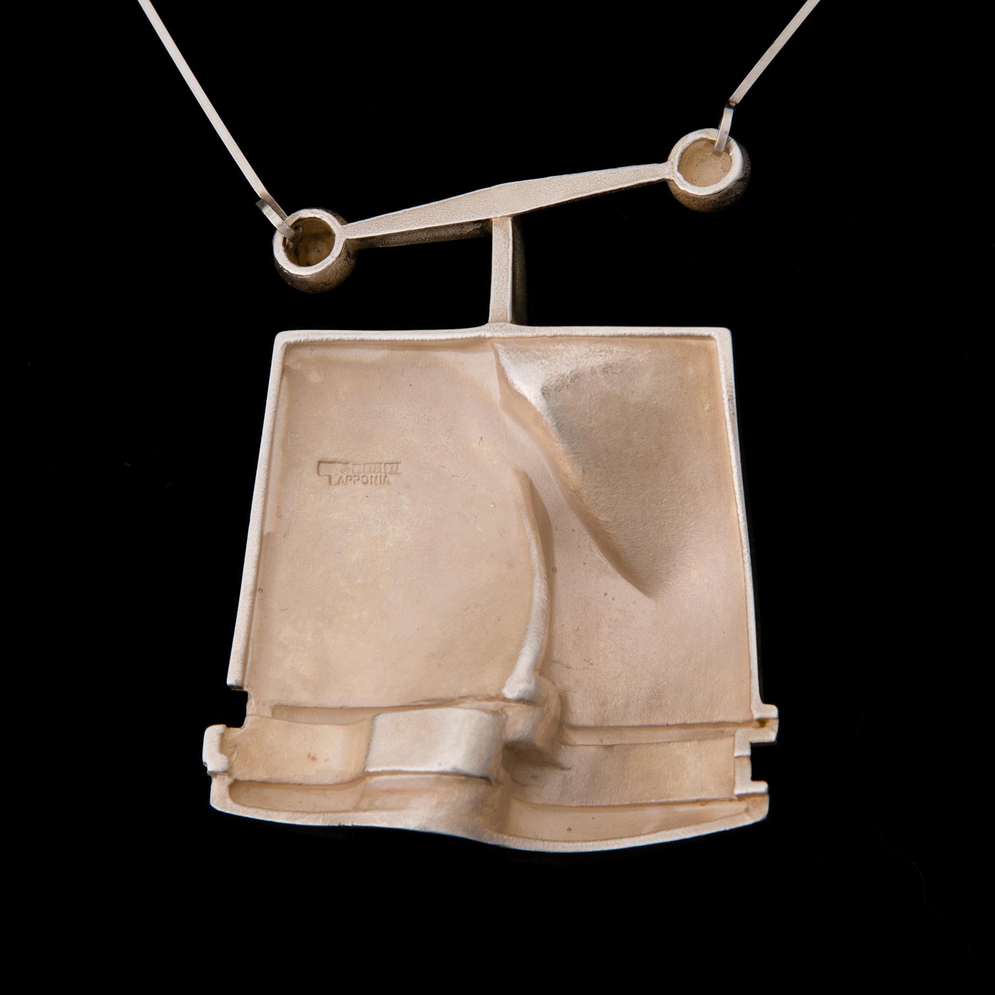 BJÖRN WECKSTRÖM, HALSSMYCKE, "O2X", silver, Lapponia 1977.