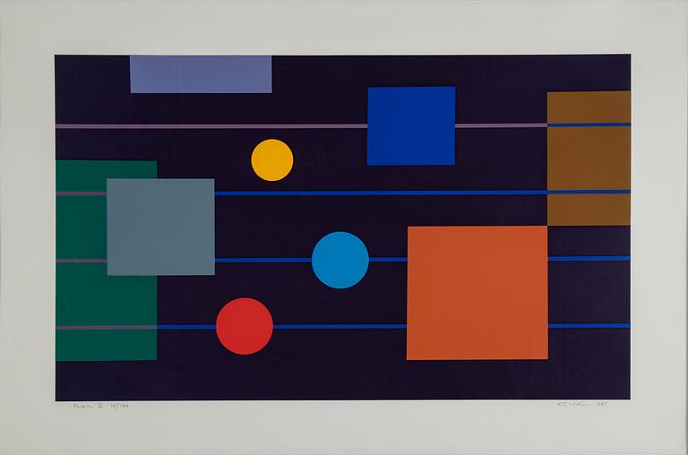 KG NILSON, lithograph in colours, 1985, signed 18/170.