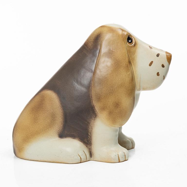 Lisa Larson, a 'Basset Maxi' ceramic sculpture, K-Studion Gustavsberg, Sweden.