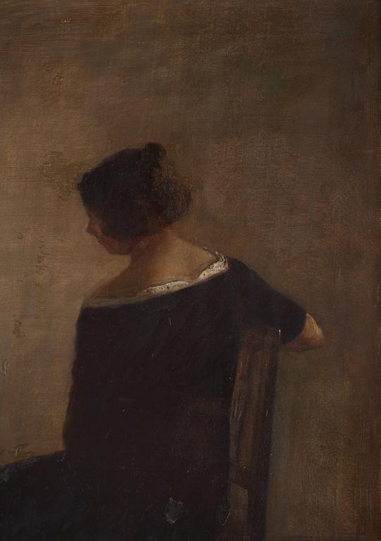 Carl Holsoe, Interiör med konstnärens hustru.