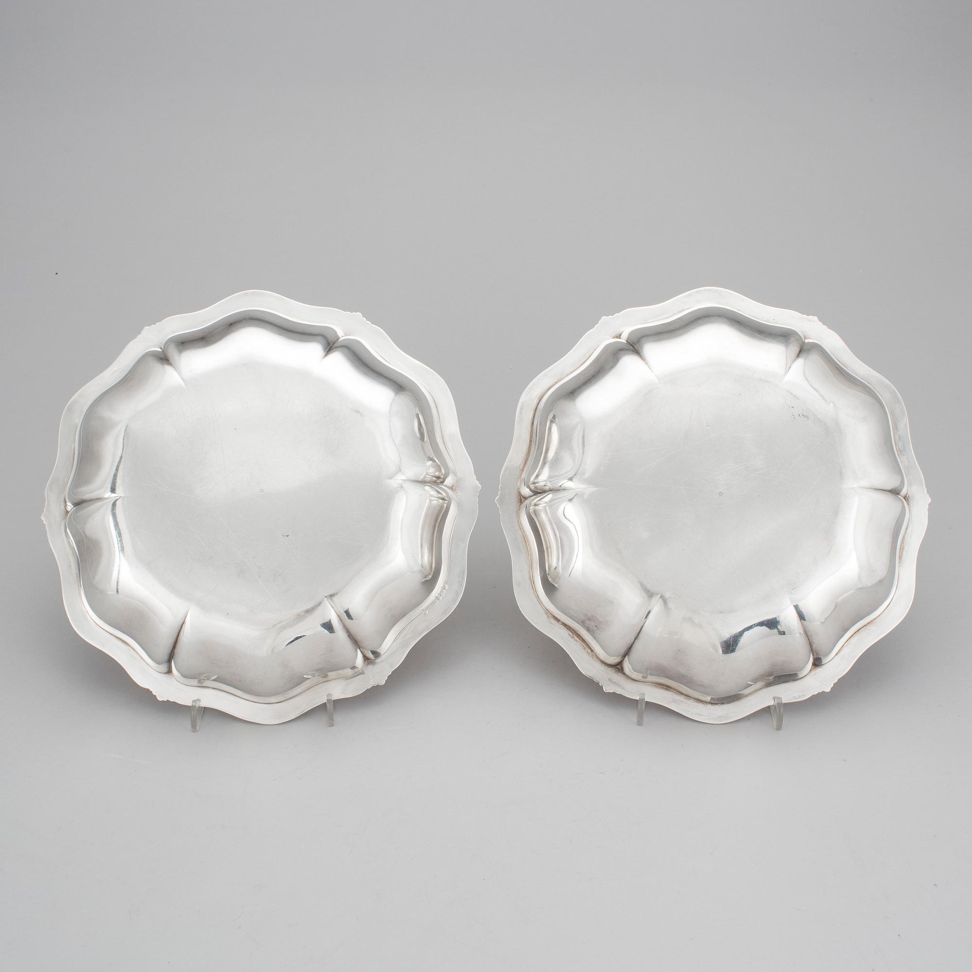 SKÅLAR, ett par, silver, K. Andersson, Stockholm, 1920. Vikt ca 1000 gram.