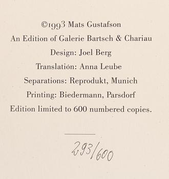 Mats Gustafson, "Watercolours", häfte utgivet av Galerie Bartsch & Chariau, München, 1993. Numrerad 293/600.