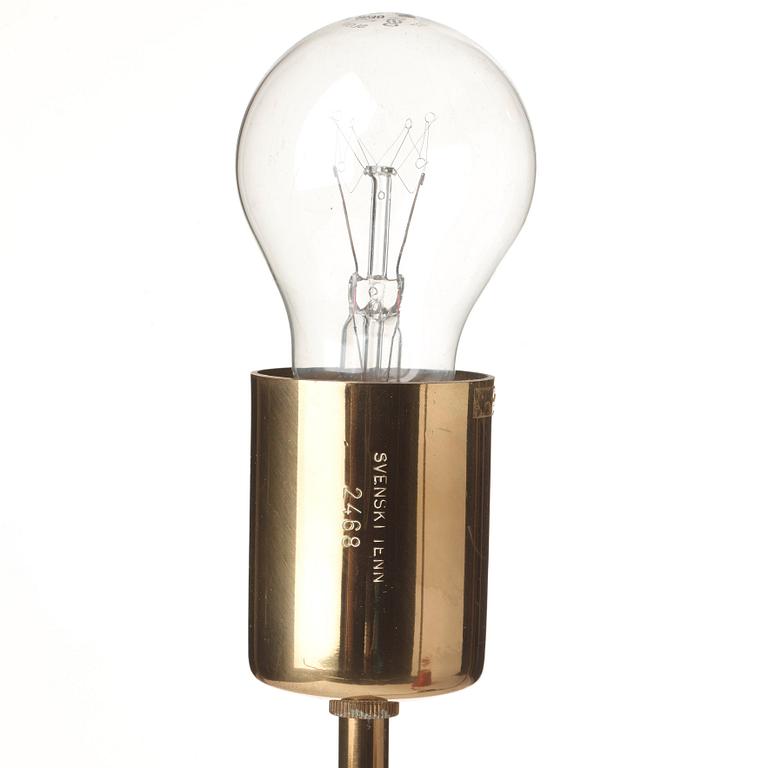 Josef Frank, a brass three light table lamp, Svenskt Tenn, Sweden, model G 2468.