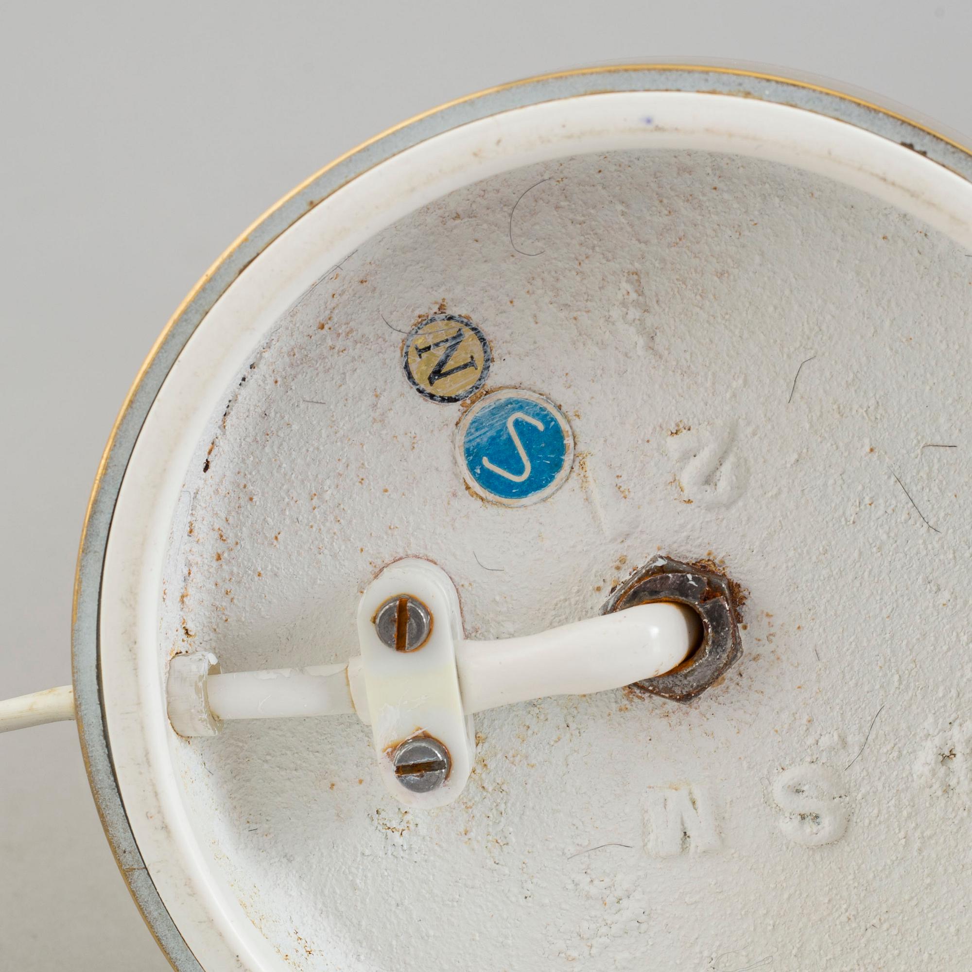 BORDSLAMPOR, ett par, mässing, EA Kosta, 1900-talets andra hälft.