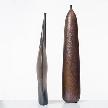 Joan Carrillo, two sculptures/vases.