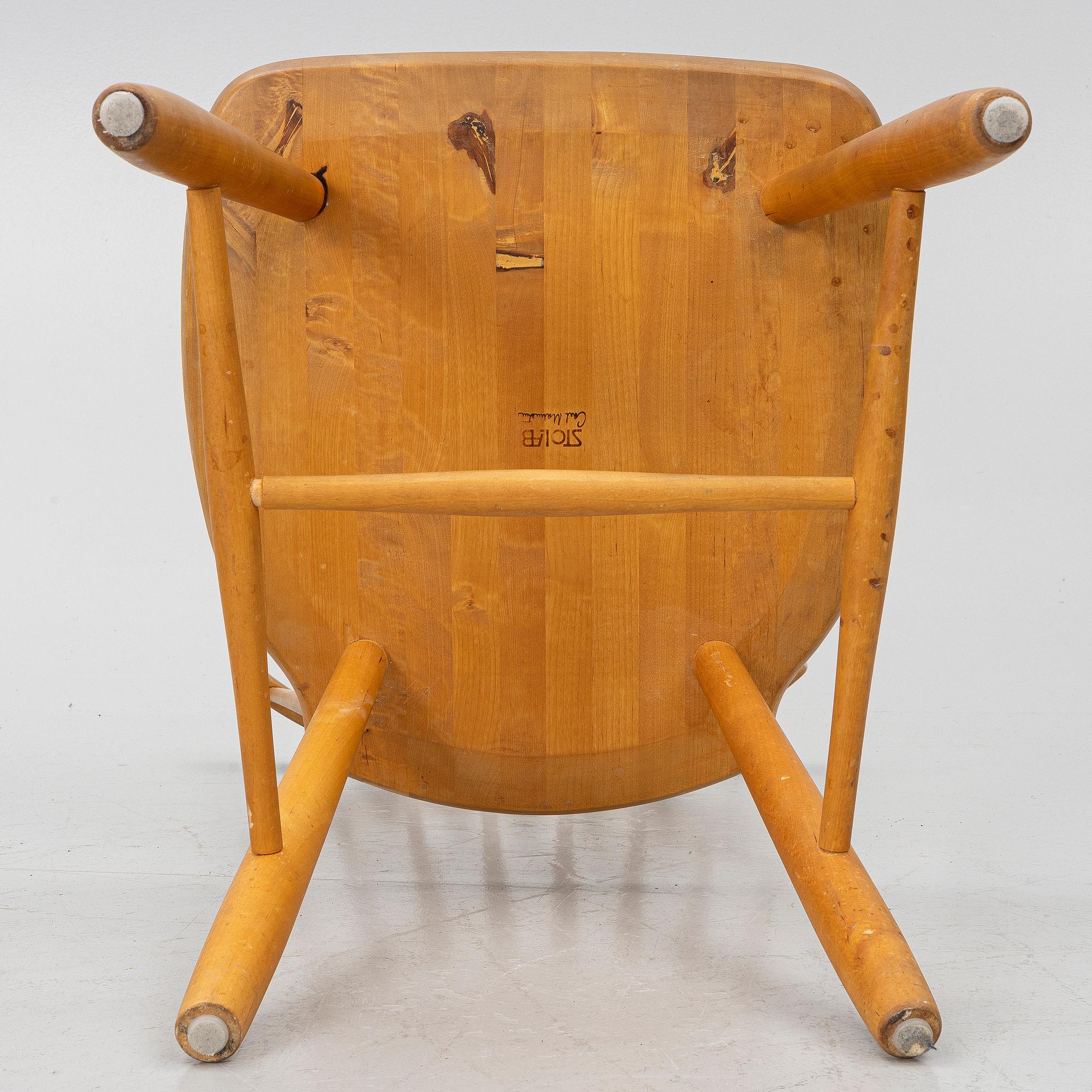 Carl Malmsten, Stolar, 4 st, "Lilla Åland", Stolab, 1900-talets slut.
