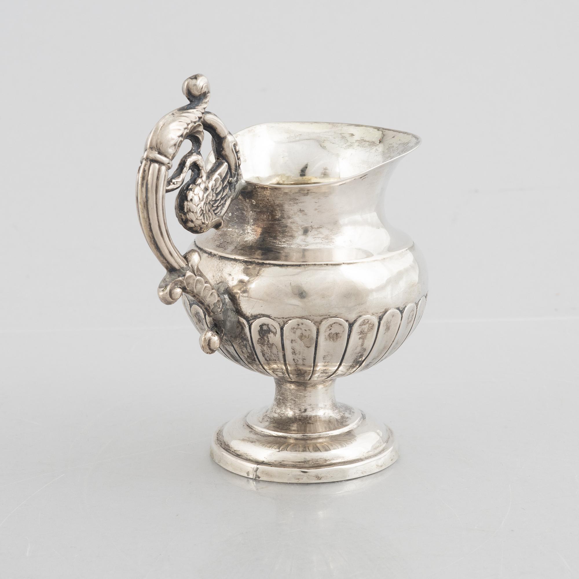 A Swedish silver Empire cream jug, mark of Carl Wilhelm Troselius, Stockholm (active 1825-1842).