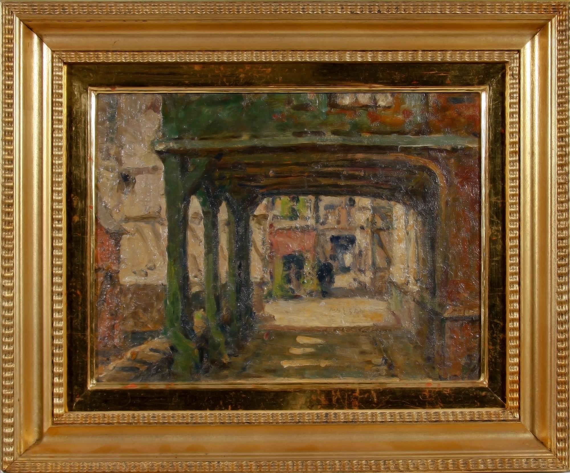 OKÄND KONSTNÄR, olja på pannå, osign.