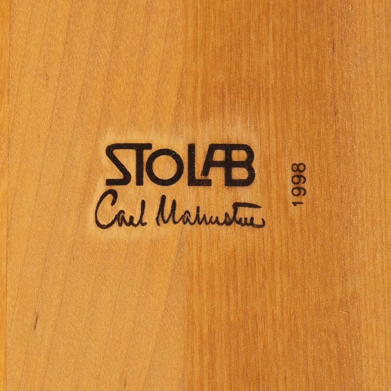 Carl Malmsten, a pair of 'Lilla Åland' chairs, Stolab, 1990's.