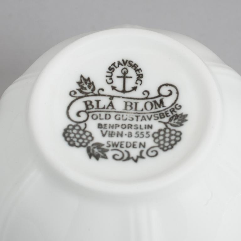 KAFFEKOPPAR, 6 st, porslin, "Blå Blom" Rörstrand.