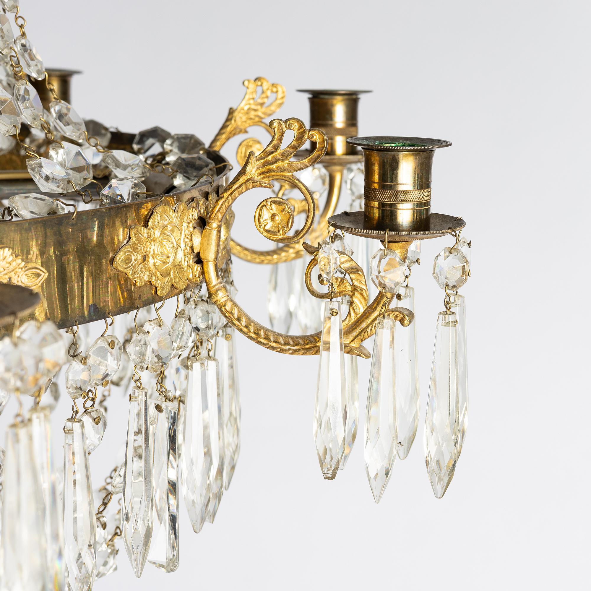 Chandelier, Empire style, circa 1900.