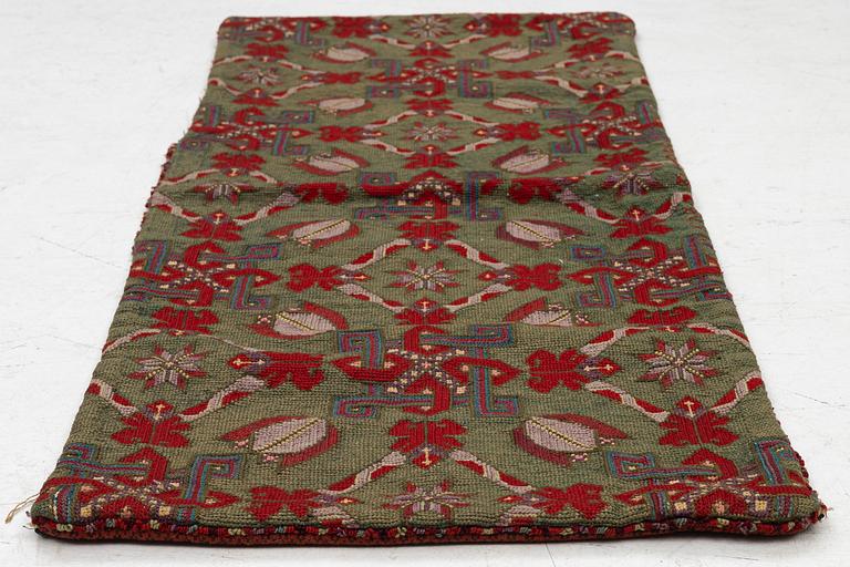 Sled cushion, approx. 103 x 44 cm.