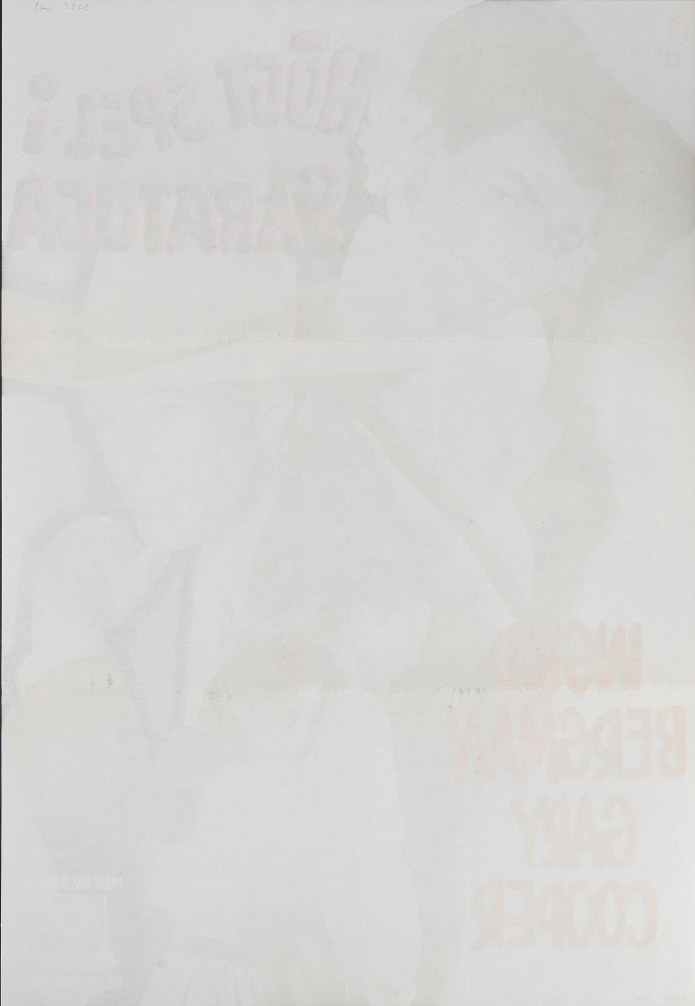 Gösta Åberg, a vintage movie poster, 'Högt spel i Saratoga (Saratoga Trunk)', 1946.