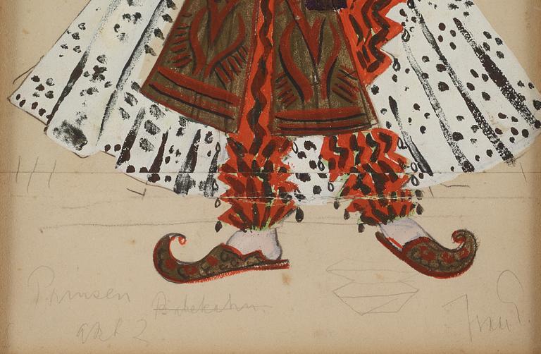 ISAAC GRÜNEWALD, gouache, signed.
