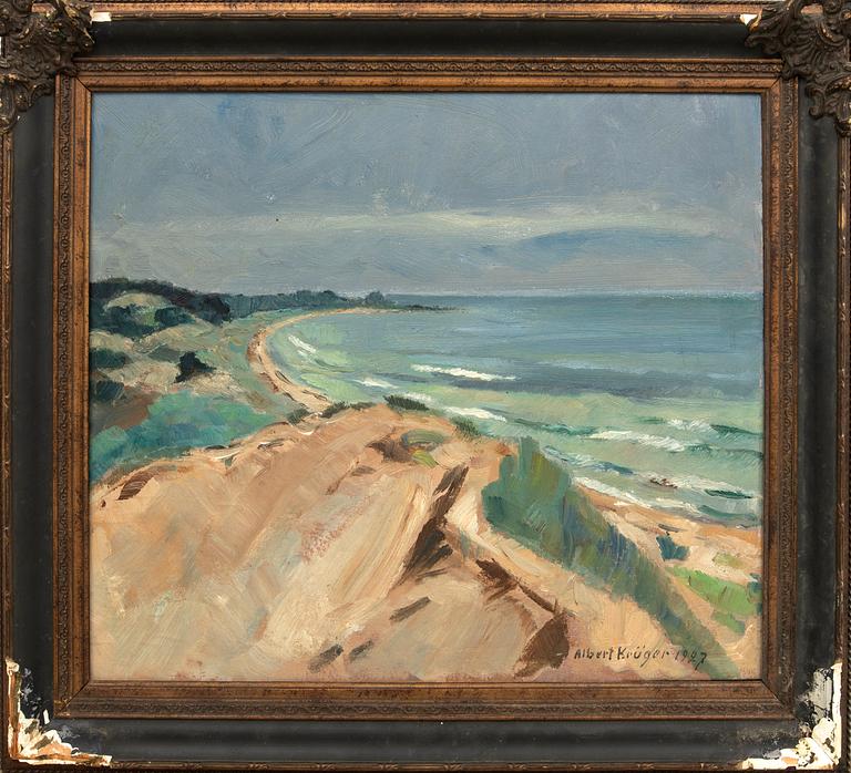 Albert Krüger, "Regnstudie" - Motiv från Åhus.