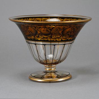 SKÅL PÅ FOT, glas, 1800-talets slut.