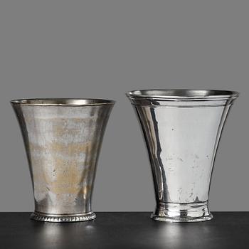 Two 18th century beakers, probably Sweden.