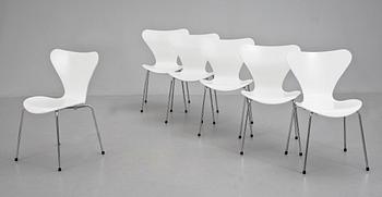 STOLAR, 6st. "Sjuan", Arne Jacobsen, Fritz Hansen.