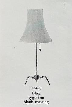 Harald Notini, a table lamp model 15490, Arvid Böhlmarks Lampfabrik, Stockholm, 1940s.