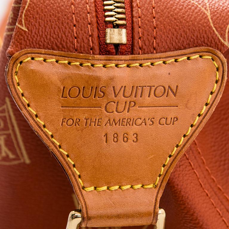 Louis Vuitton, an 'America's Cup Canvas Duffle' travel bag.