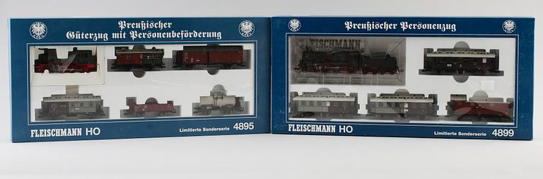 MODELLTÅGSSET, 2 st, Fleischmann, Tyskland.