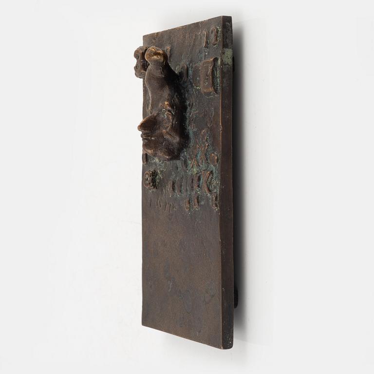 Bror Marklund, embossment, bronze, height 16 cm.