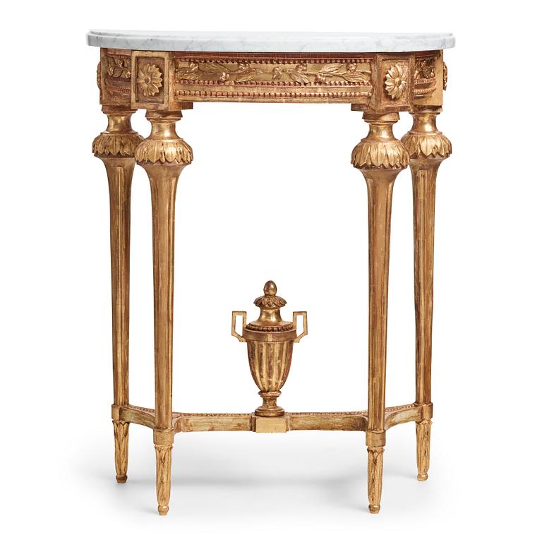 A Gustavian late 18th century console table.