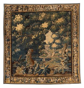 263. A tapestry, "Verdure", tapestry weave. 267,5-269,5 x 247-256 cm. Flanders 17th century.