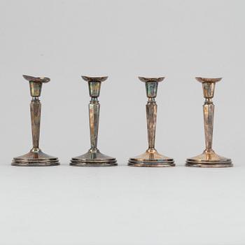 Ljusstakar, 4 st, silver, K.G. Markströms Guldsmeds Ab,  Uppsala, 1972.