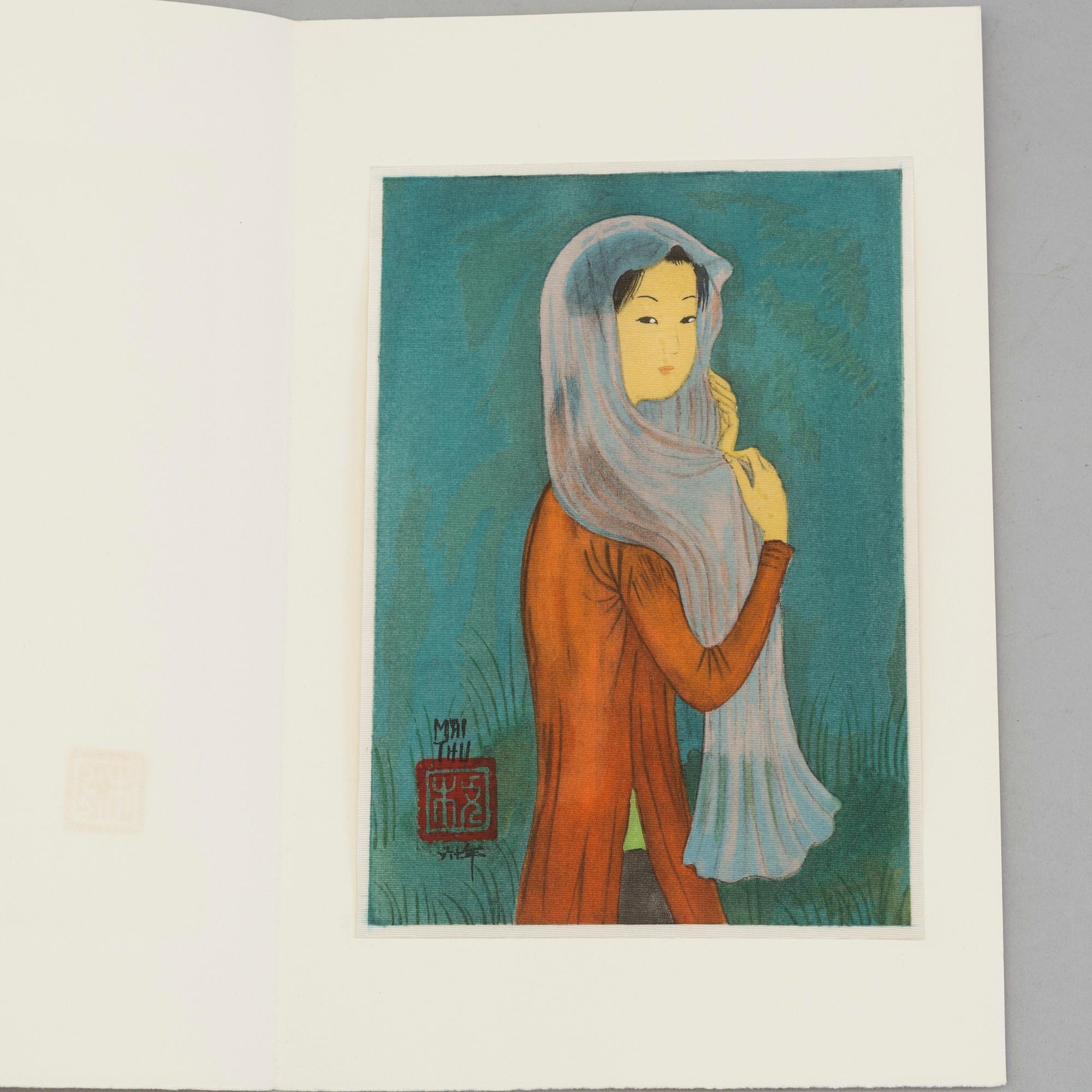 MAI TRUNG THỨ, portfolio with 8 lithographs on silk, signed and stamped by the artist,  published in 1961, 463/523.