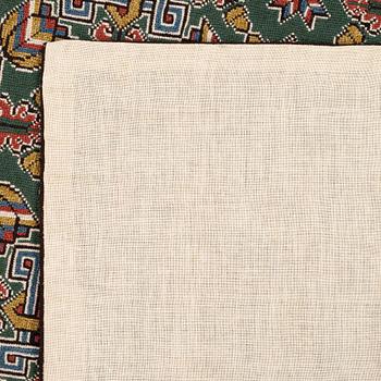 A cross-stitch embroidery bed cover, Scania c.. 188 x 160 cm, Scania, around 1900.