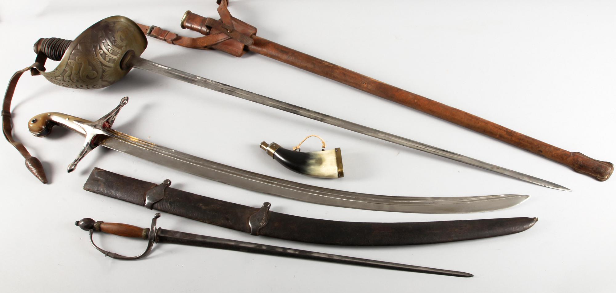 PARTI VAPEN/VAPENDELAR, 5 st, 18-1900-tal.