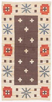 Rug, flatweave, Sweden, approx. 287 x 142 cm.