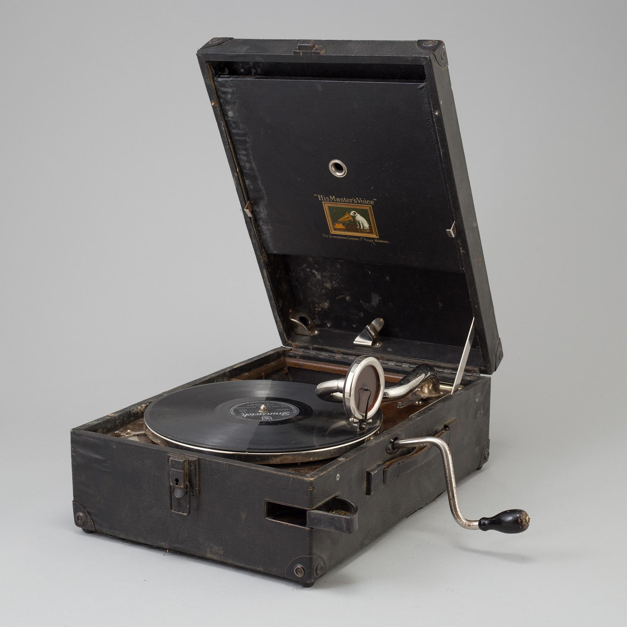 RESEGRAMMOFON, His Masters Voice, Tyskland, 1900-talets första hälft.