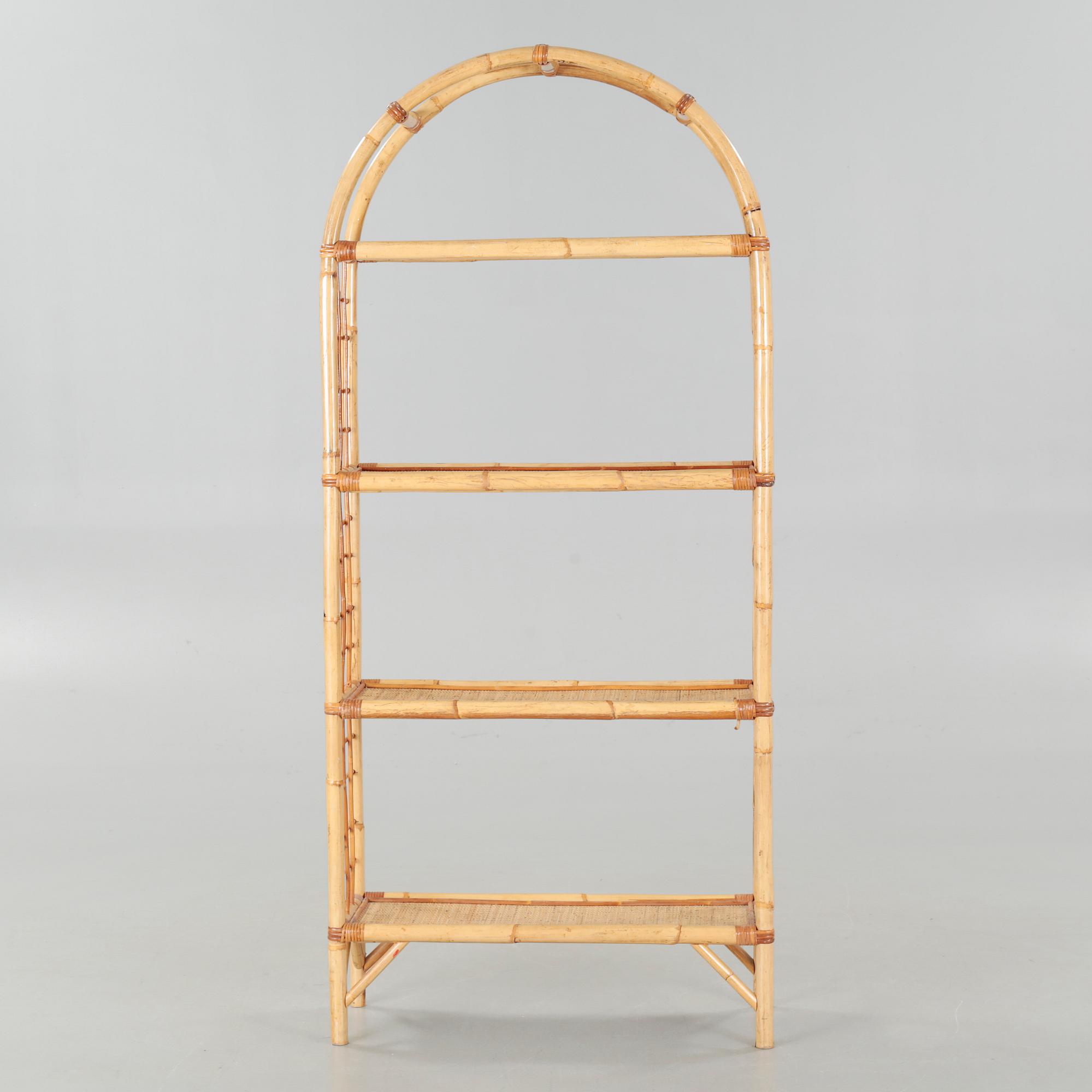 A rattan shelf, second half of the 20th century.