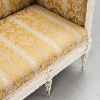 A late Gustavian sofa, late 18th century.