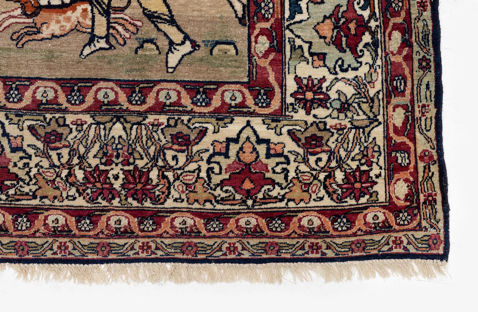 Matta, antik Kirman Laver, södra Persien, ca 210 x 136 cm.