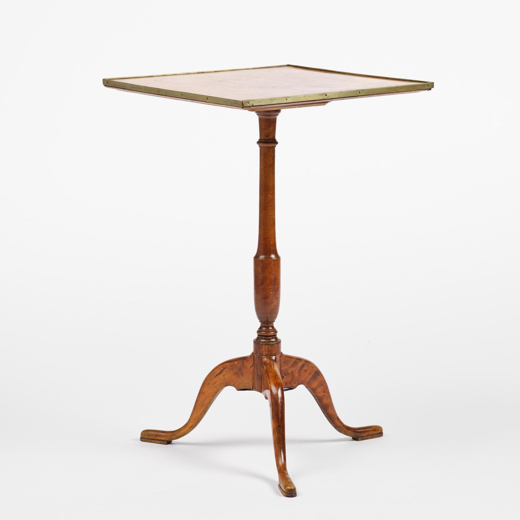 A burr-alder tilt-top table by J. Sjölin (master 1767-85).