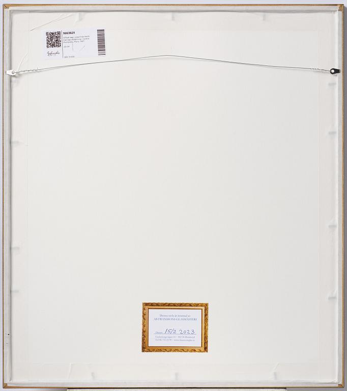 Offset bag in plastic from Keith Haring's exhibition at the Centre Pompidou, Paris, 1987.