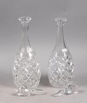KARAFFER, 2 st, glas, 1900-talets början.